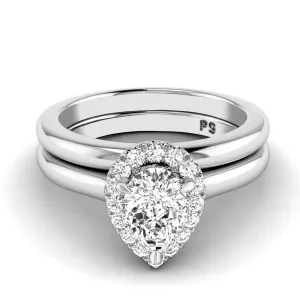 0.55-1.70 CT Round & Pear Cut Diamonds - Bridal Set