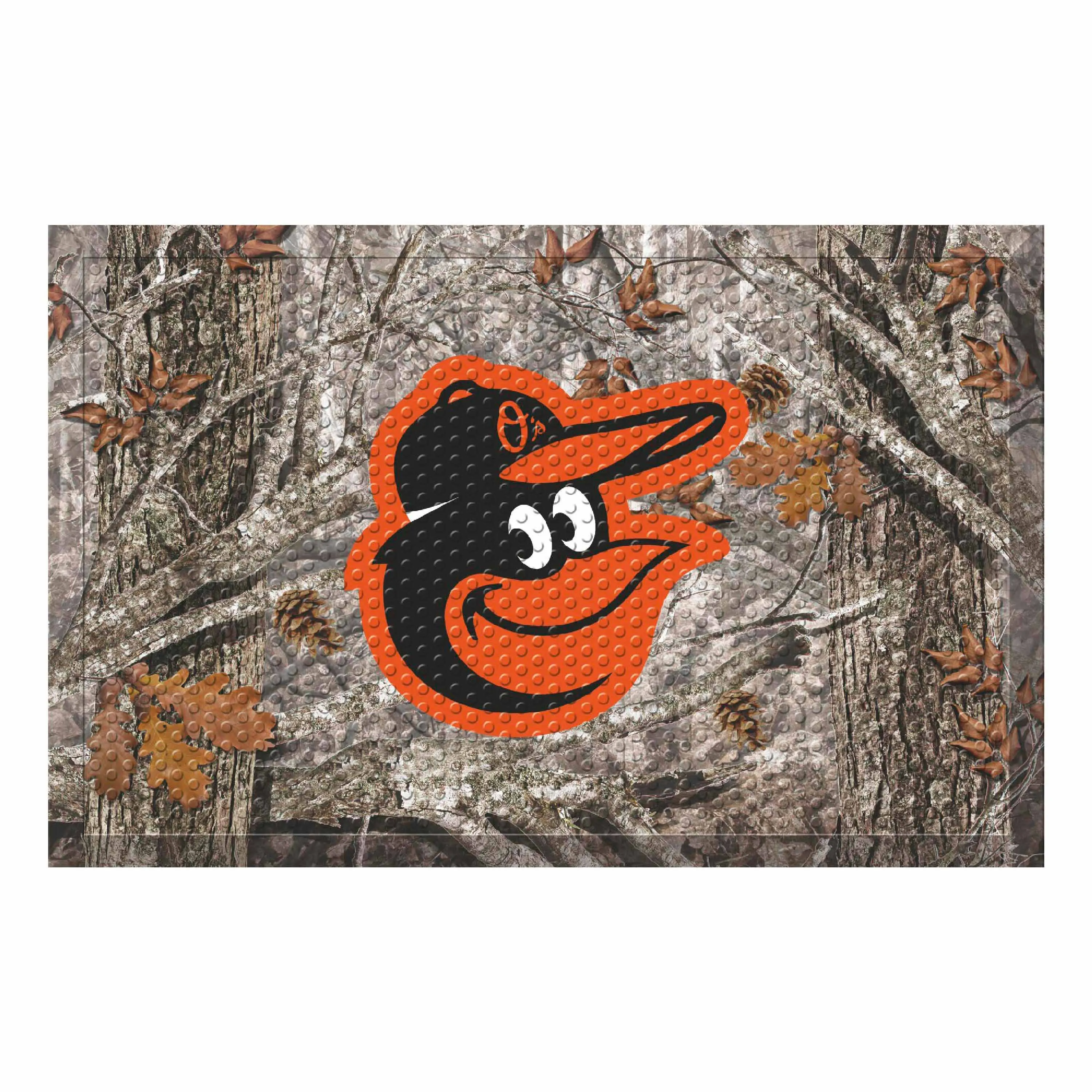 Baltimore Orioles Rubber Scraper Door Mat Camo