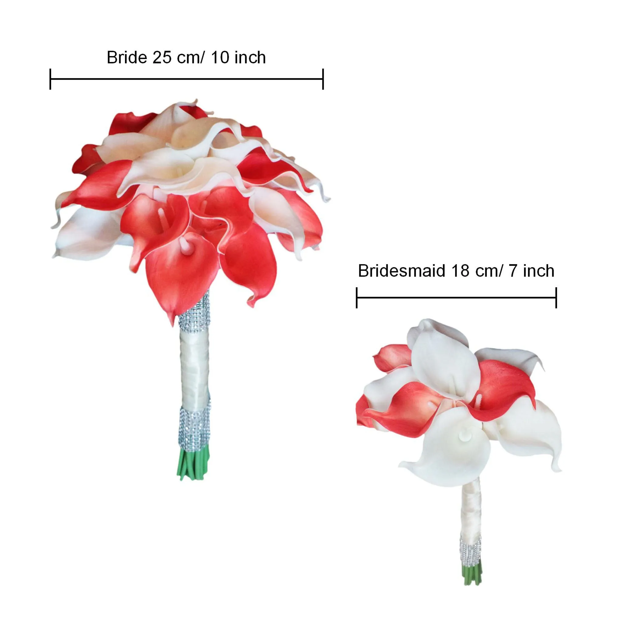 Calla Lily Bouquets Coral and White Wedding Flowers Corsages