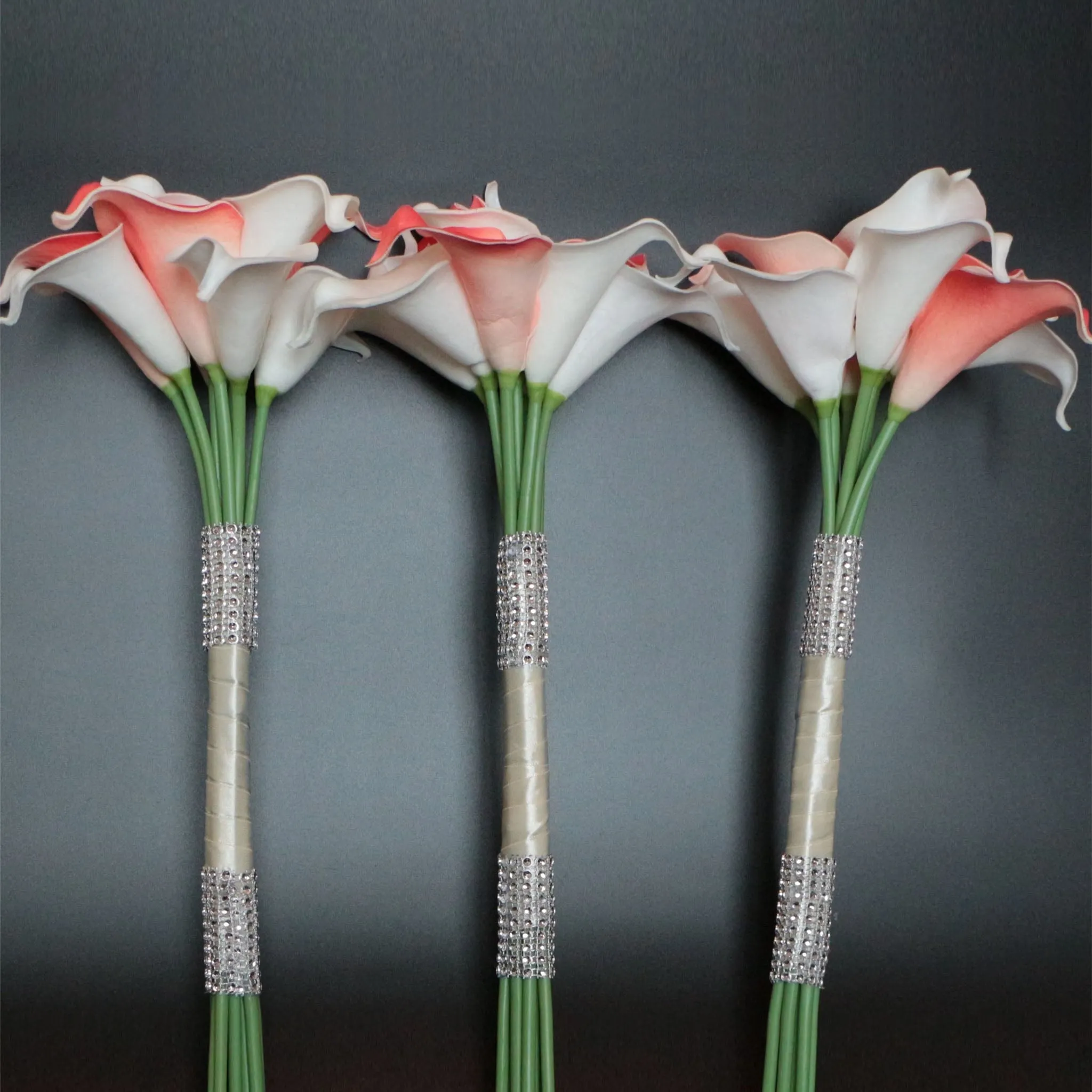 Calla Lily Bouquets Coral and White Wedding Flowers Corsages