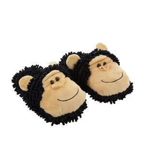 Fuzzy Friend Slippers Chimppanzee