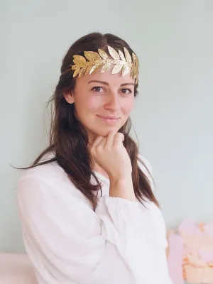 Gold Leaf Party Crowns