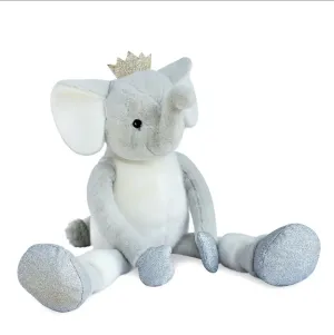 HO2851, Elfy Elephant Stuffed Animal w/Gold Crown 13.8"