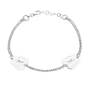 Invicta Women's Jewelry 20cm Silver 925 Rhodium Slippers Bracelet J0265