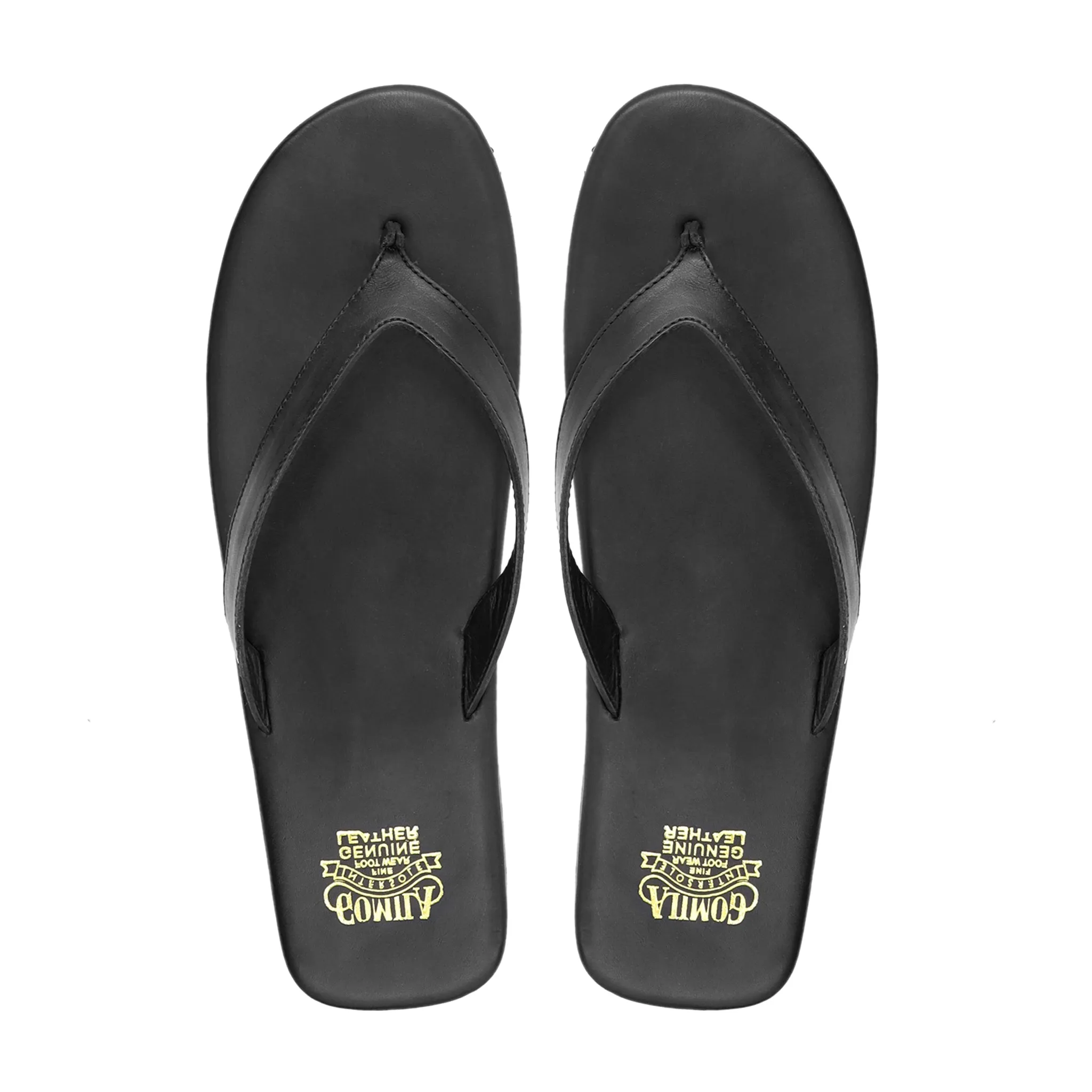 Iraklio - Ladies Black Calf Leather Slipper