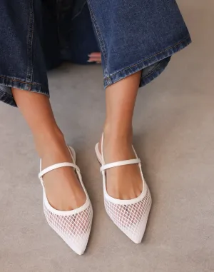 Lourdes Ballet Flat (White Patent) - By Therapy