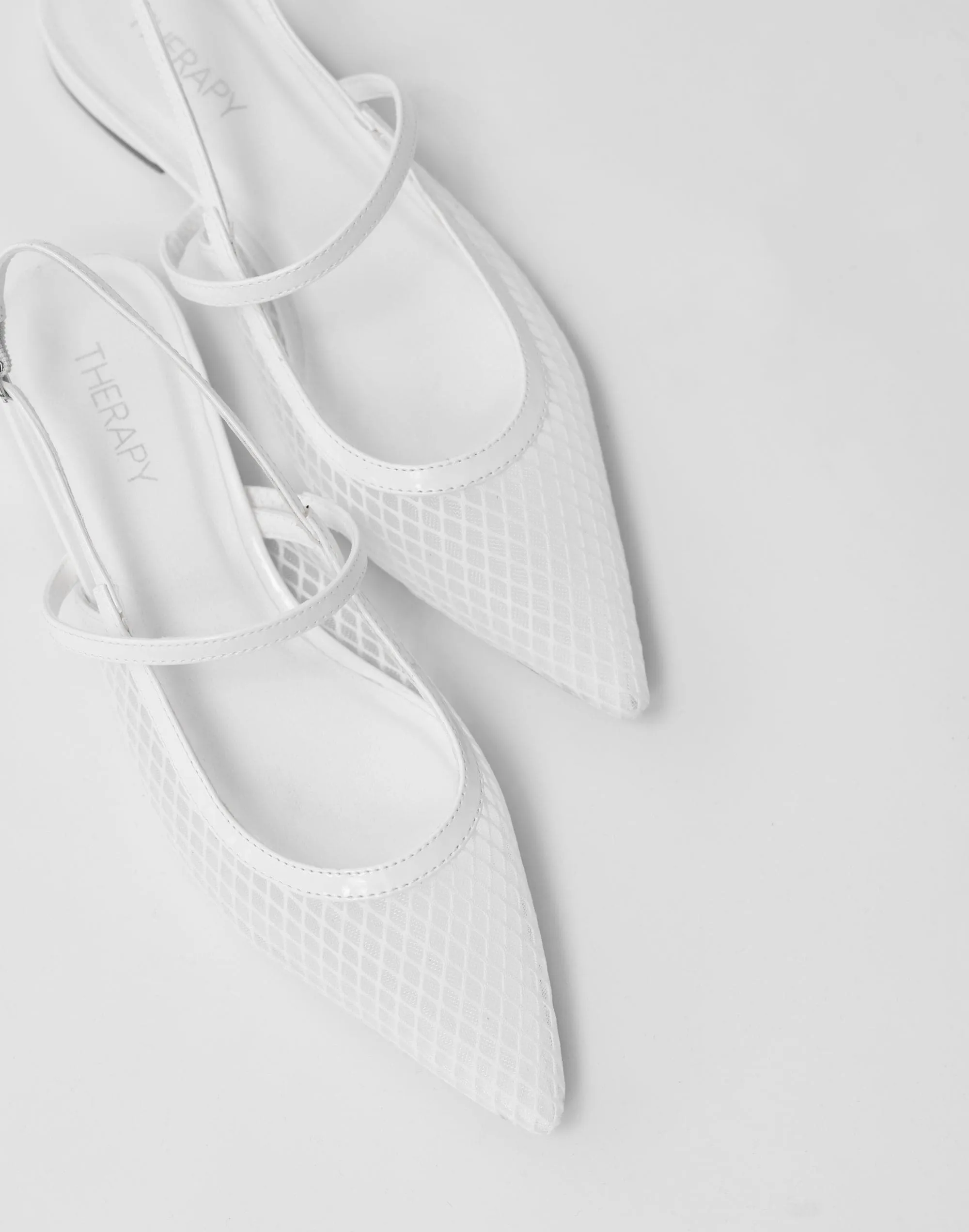 Lourdes Ballet Flat (White Patent) - By Therapy