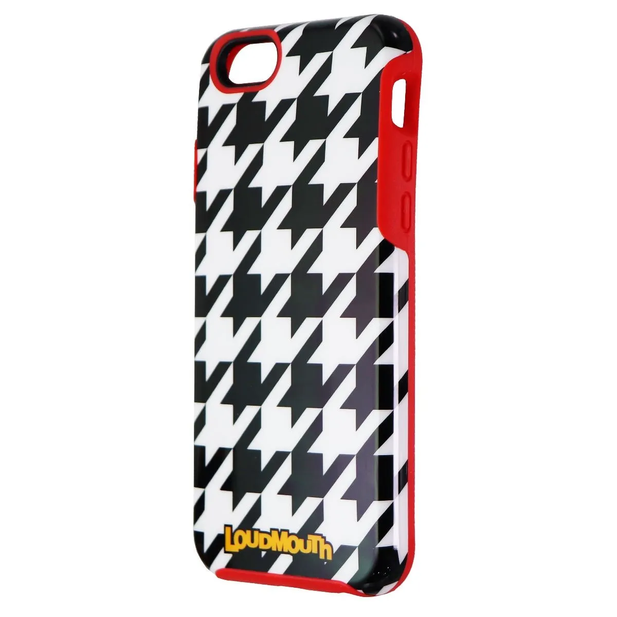 M-Edge LoudMouth Hybrid Case for Apple iPhone 6/6s - Black/White/Red Houndstooth