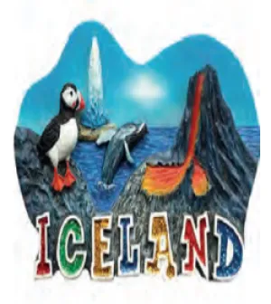 Magnet ICELAND Glitter