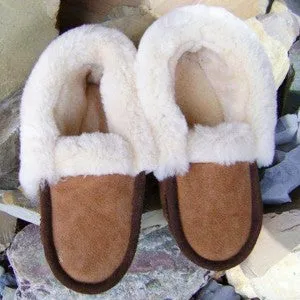 Men's Moccasin Style Sheepskin Slippers