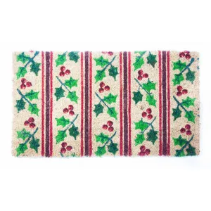 Mistletoe Xmas Coir Door Mat - 40 x 70cm