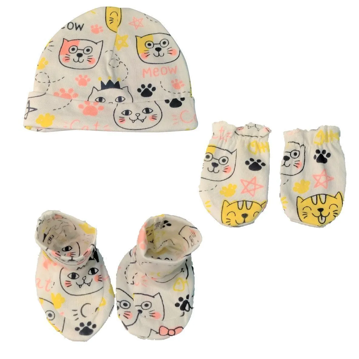 Mittens, Booties and Cap Set Combo of 3- Option G