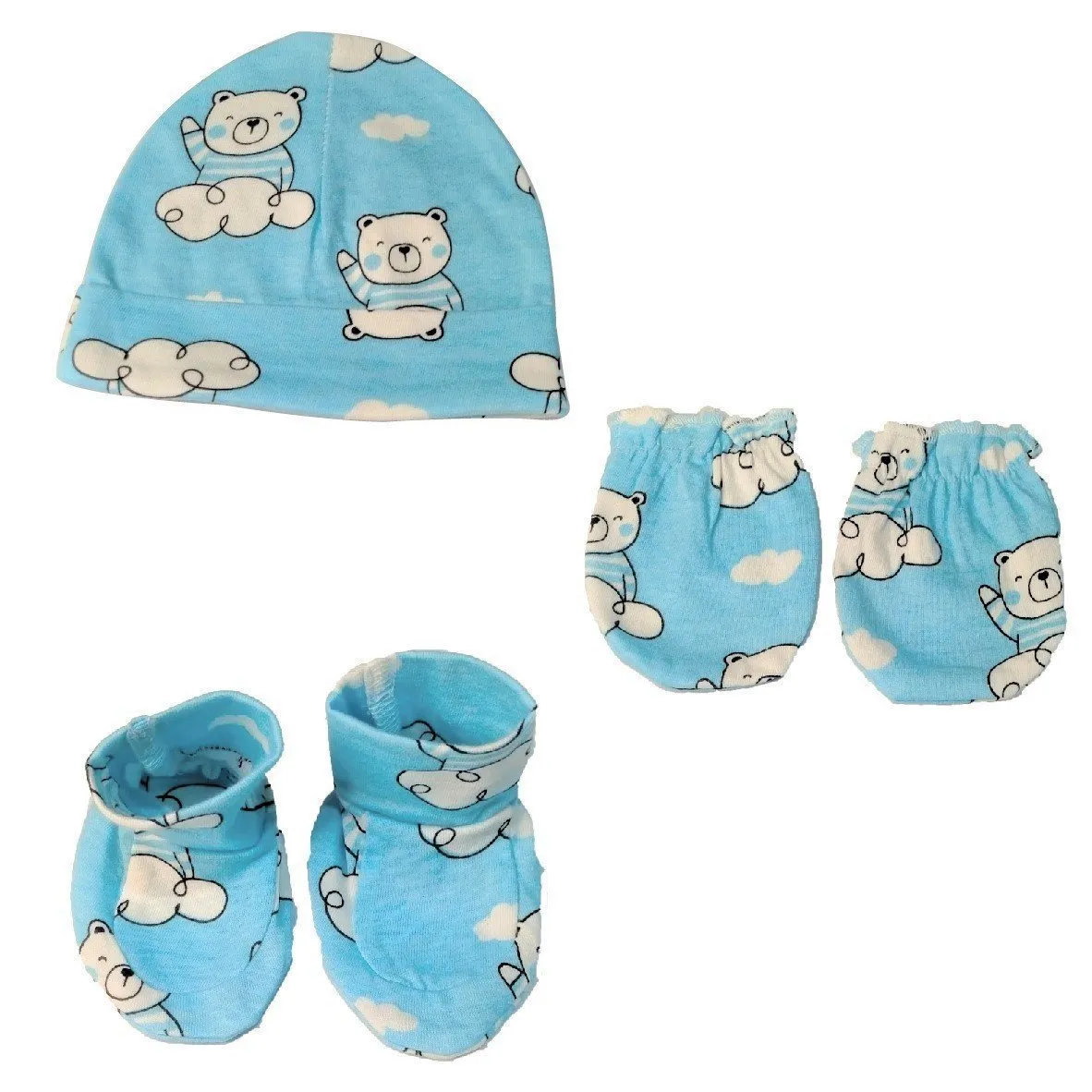 Mittens, Booties and Cap Set Combo of 3- Option G