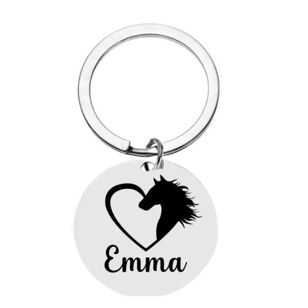 Personalized Horse Keychain