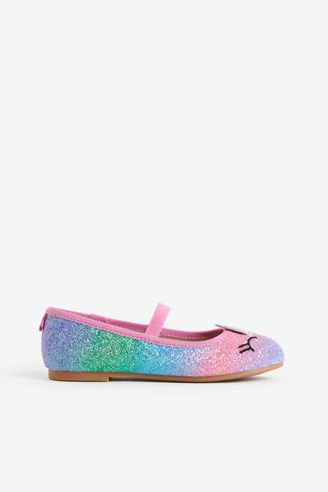 Unicorn Glitter Ballet Pump