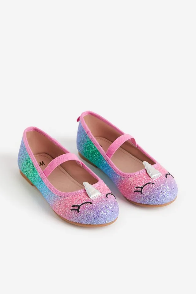 Unicorn Glitter Ballet Pump