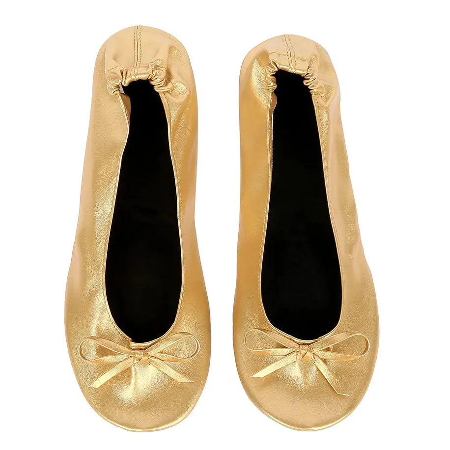 Women Shoes Flats Portable Fold Up Ballerina