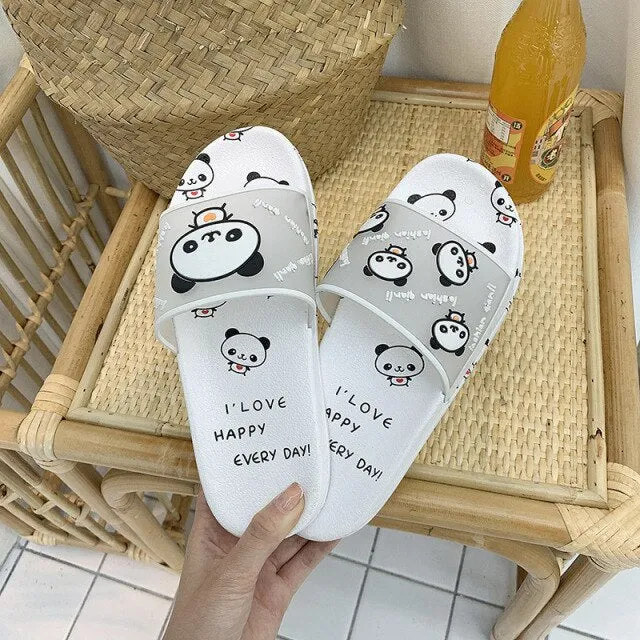 Women's fashion shoes<br>Panda Slippers